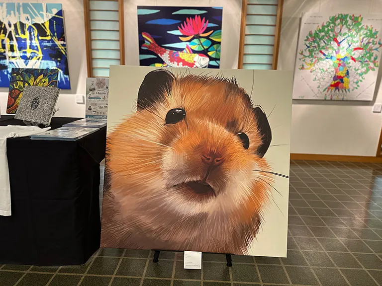 「あしや芸術祭2025」で展示中のファブリックボード作品